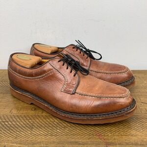 Allen Edmonds Shoes Mens 9.5 Wilbert Brown Leather Derby Oxford Made in USA 1951